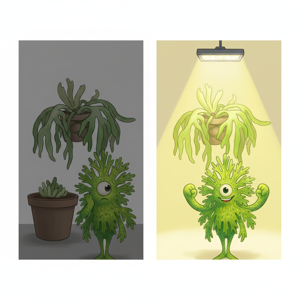 暗い環境vs明るいLED環境