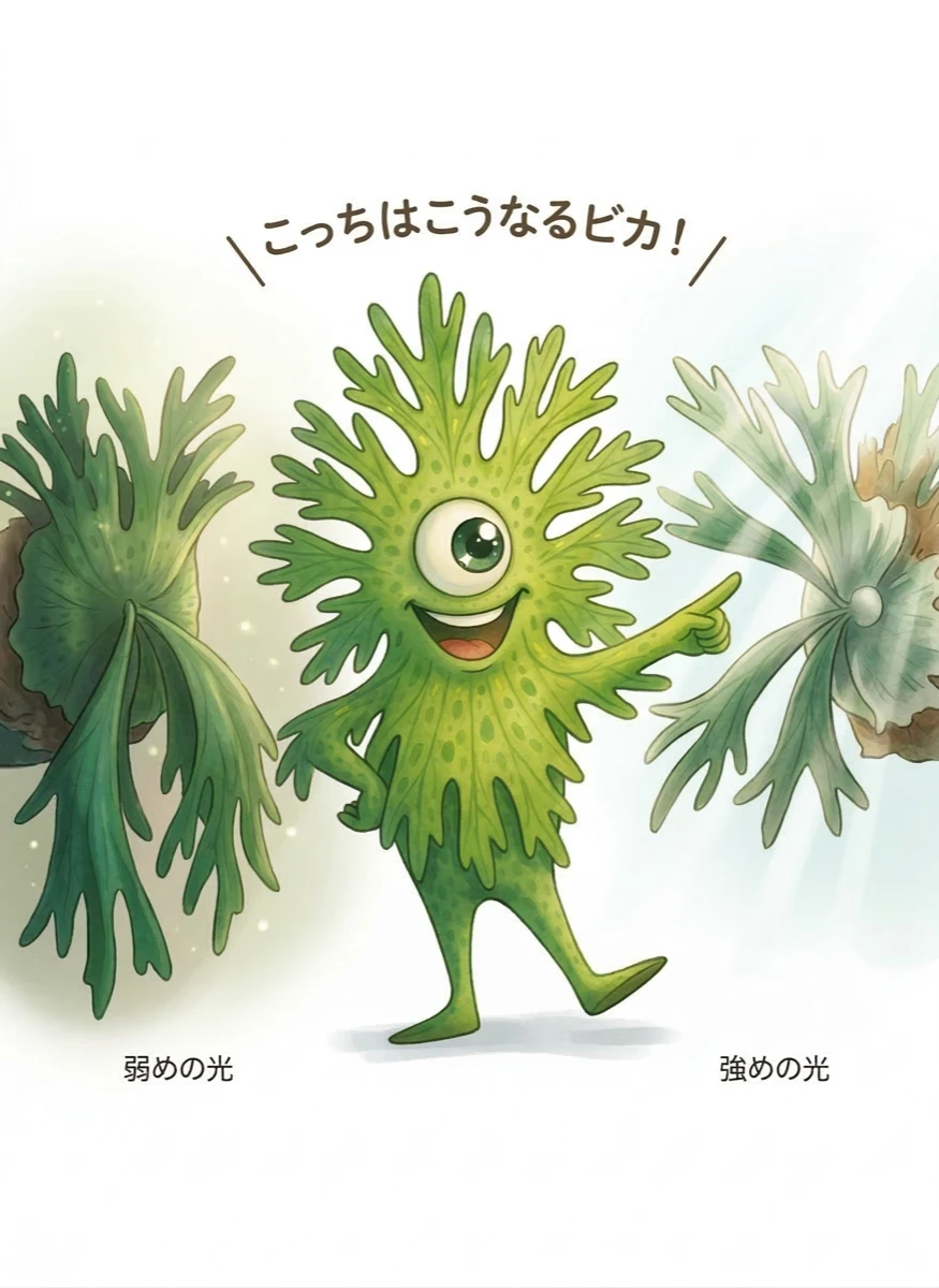 ドワーフタイプのウィリンキー｜胞子葉がアッパーになる光量の目安